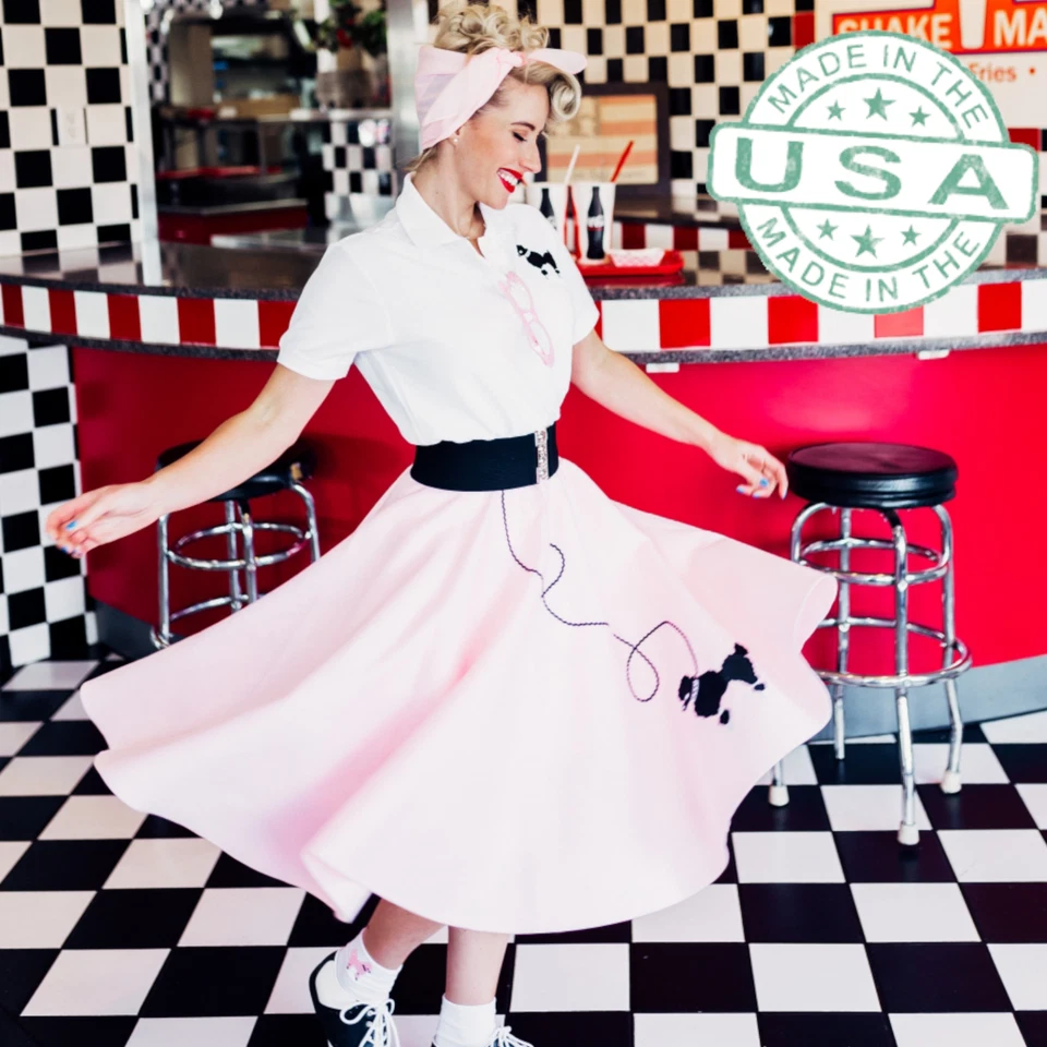 Hip Hop Tienda Años 50 Mujer Caniche Falda Estilo Vintage Halloween o Baile Disfraz Foto 2 de 4