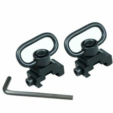 2 PC Quick Release Detach QD Sling Swivel Attachment with Picatinny Rail Mount