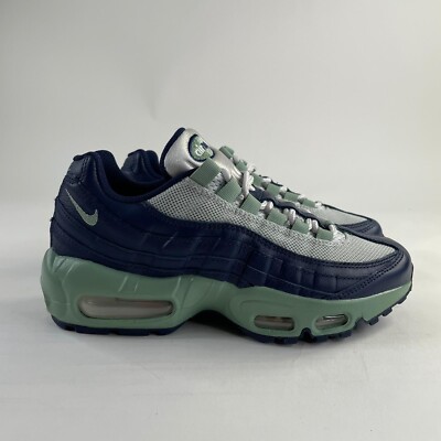 Nike Air Max 95 Id Shoe 5.5 Women Navy Blue Green Running Low Top New 314352-998