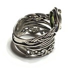 NWOT OR PAZ STERLING SILVER 925 GREEN PERIDOT WIDE RING SZ 7 MADE IN ISRAEL PZ A — photo 3