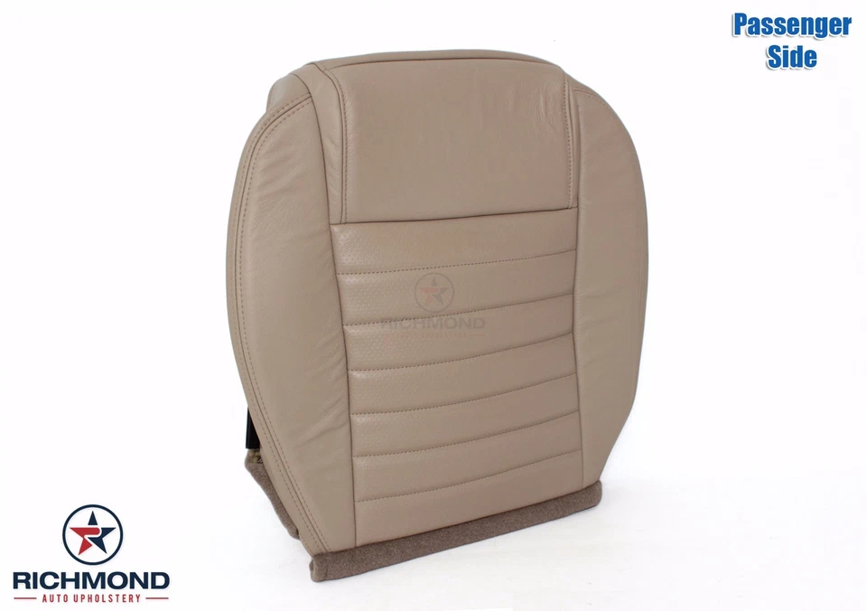 Ford Mustang 2005 2006 2007 2008 2009 V8 pasajero parte inferior cuero cubierta de asiento tostado Foto 2 de 4