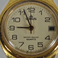 Vintage Lorus Analog Watch Gold Tone - Not Tested A2B