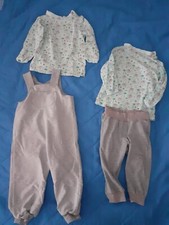 4teiliges Zwillingsset Langarmshirt mit Hose Gr. 86/92