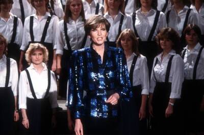Carolin Reiber and Menskes Choir, ZDF show Sing with us - Th - 1985 Old Photo