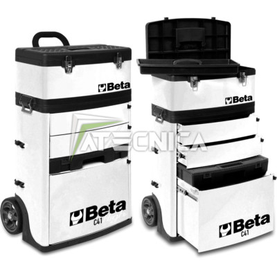 Trolley beta C41H W Weiß Special Wagen Werkzeug A 2 Module Trennbar