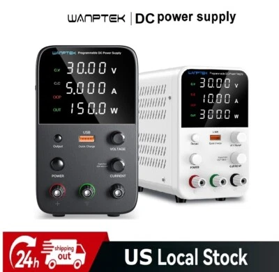 WANPTEK Adjustable DC 0-30/60/120V 0-2/3/5/10A Lab Power Supply Variable Bench Switching