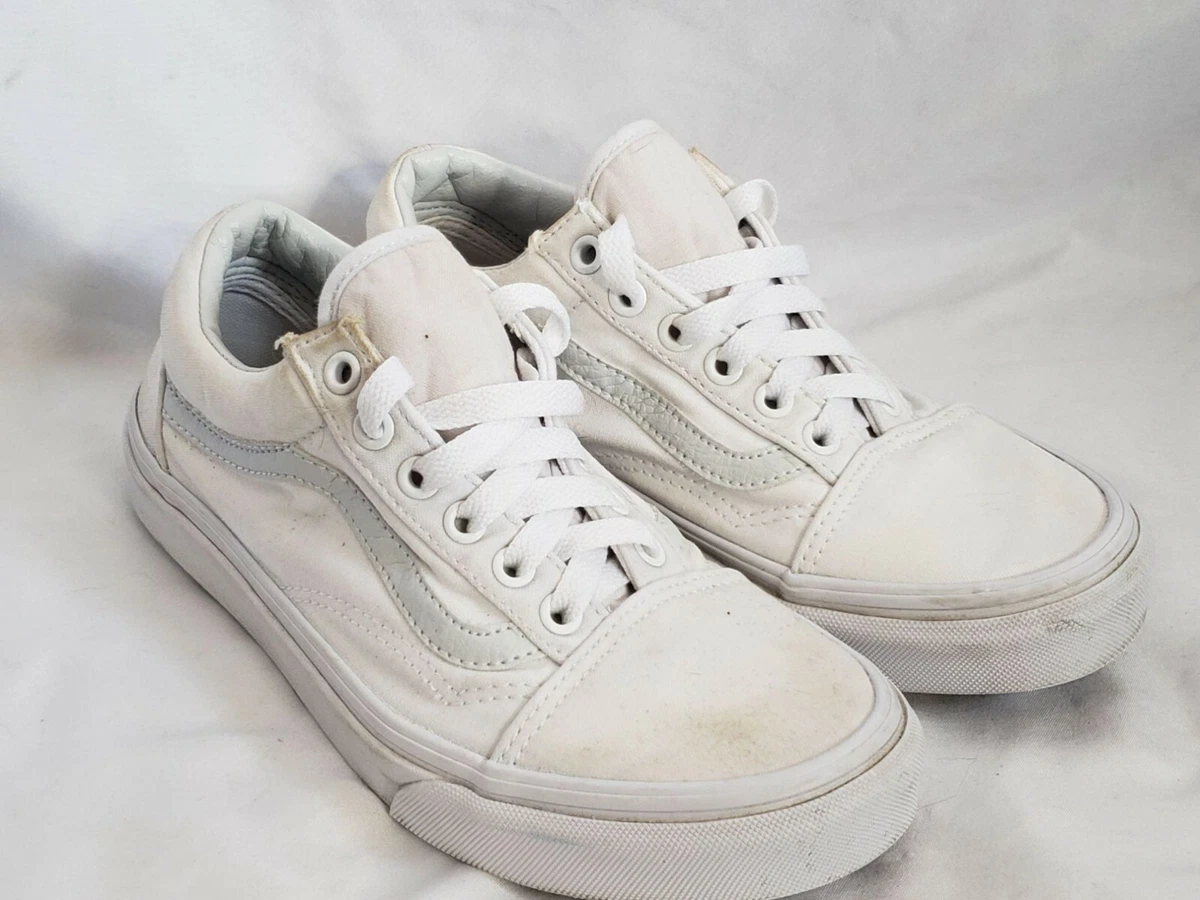 White old skool low top vans cheap