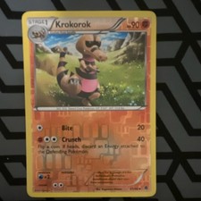 Pokémon Krokorok Reverse Holo Uncommon Stage 1 Card Emerging Powers 61/98 90 HP