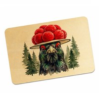 Auerhahn Mit Bollenhut Postkarte Aus Holz Schwarzwald Motiv