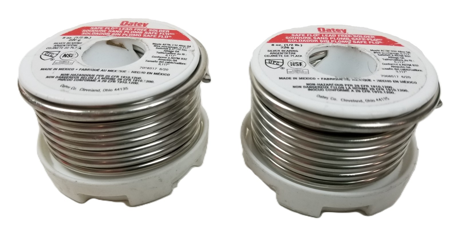 Oatey 29024 Safe-Flo Solder 1lb Lead Free Silver Bearing Potable Water Pipe HVAC
