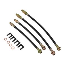 For 1965-1982 Chevrolet Corvette 4 Wheel Disc Rubber Brake Hose With Hardware For 1965-1982 Chevrolet Corvette 4 Wheel Disc Rubber Brake Hose With Hardware