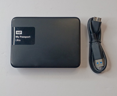 WD My Passport Ultra 3TB Portable External HDD (WDBBKD0030BBK) with Cable