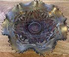 Northwood Wishbone Pattern Amethyst Bowl Carnival Glass As Is