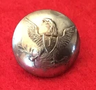 Pre Civil War Silver Plated Infantry Officer Coat Button Young Smith co NY.