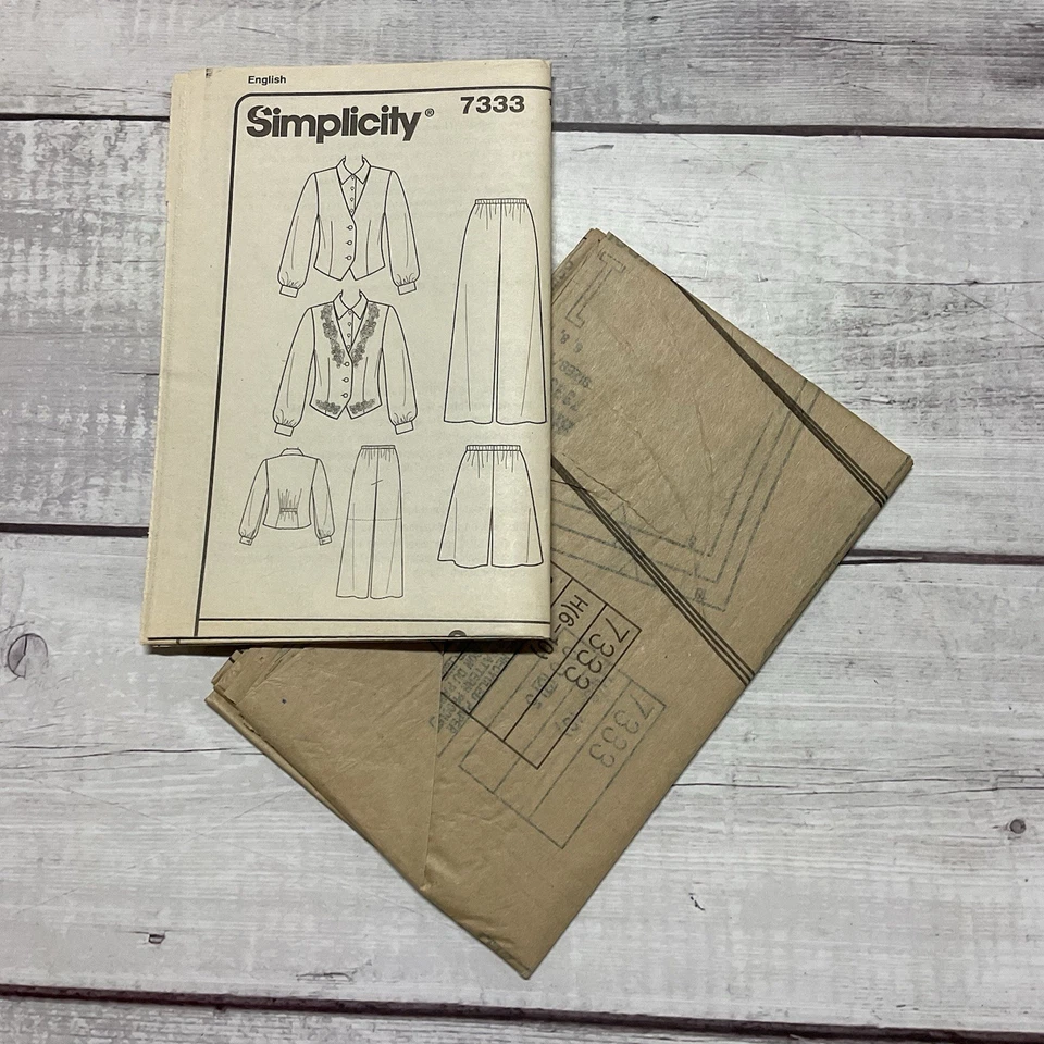 Simplicity 7333 Sewing Pattern All In One Shirt & Vest Pants Shorts Miss 6-10 - Image 3 of 3