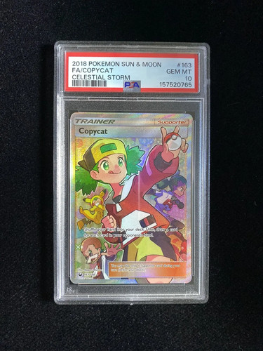 2018 Pokemon TCG English Celestial Storm Copycat ex #163/168 FA PSA 10 CB13