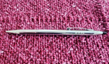 Cross Classic Silver Chrome Ballpoint Pen Made in USA Twist Blue Ink Monogrammed