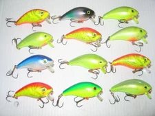 Lot Of 12 Discontinued Manns Mid 1- DOUBLE STAMPED Lures