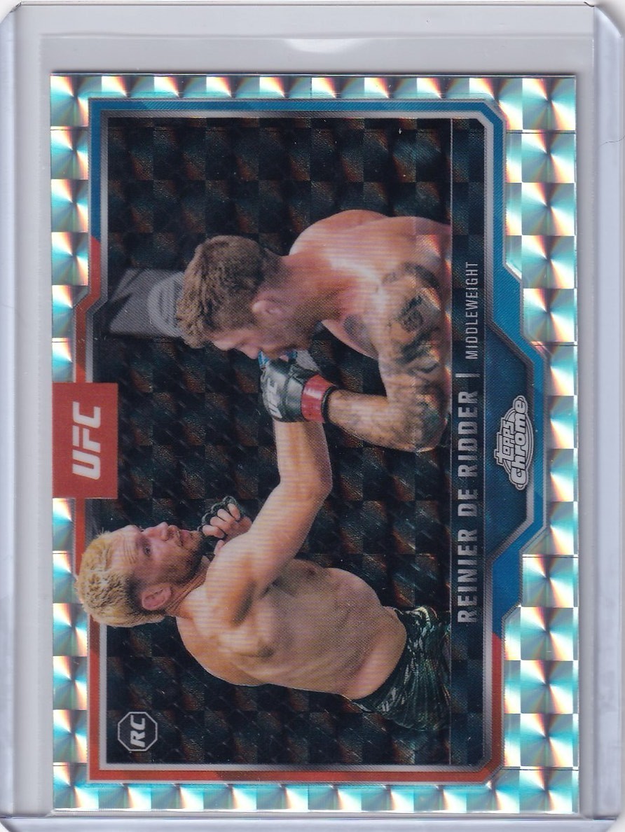 2025 Topps Chrome UFC - Reinier de Ridder Geometric Refractor Rookie #185 RC !!