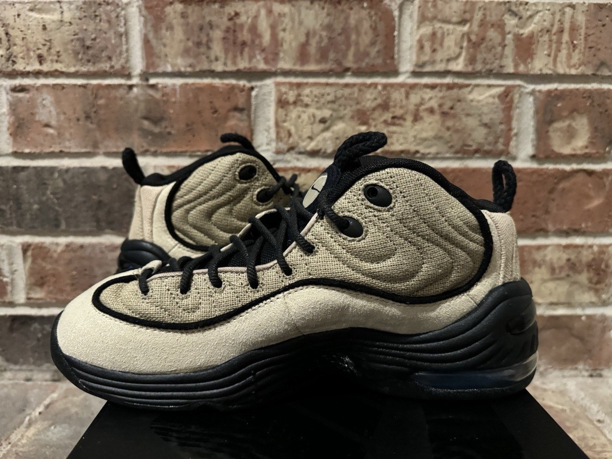 New 7.5 Nike Air Penny 2 II Retro Stussy Rattan Limestone Black