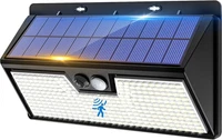 Vighep 318 Led Solarlampe AußEn Mit Bewegungsmelder, GroßE Solar-Wandleuchte Kal