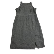Banana Republic Sheath Dress Women's 12 Gray Sleeveless Structured Stretch