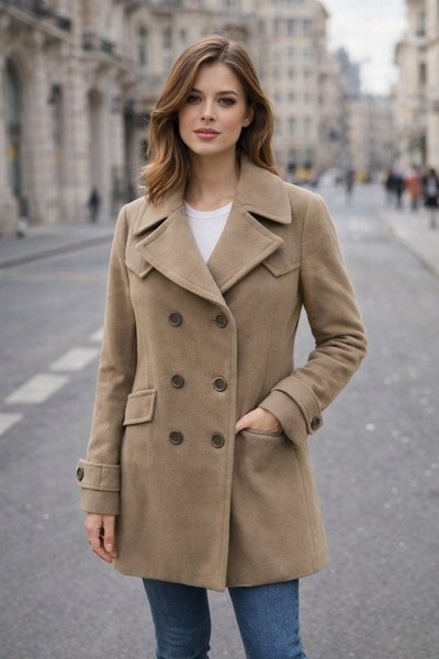Women C.P. Company Coat Beige Polyamide 40 / L /
