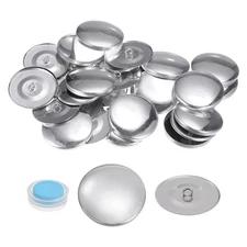 15 Sets Self Cover Button Kit 38mm Aluminum Button with Tools