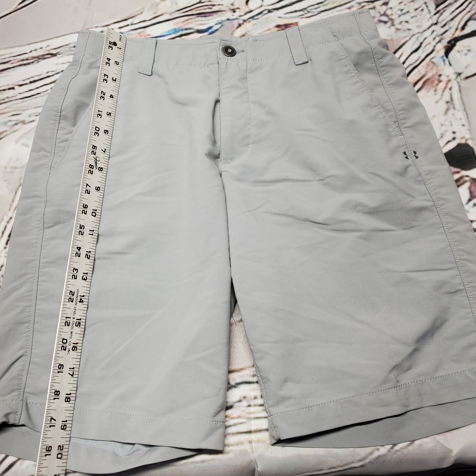 Under Armour Mens Size 32 Light Gray Tech Performance Golf Chino Shorts thumbnail 4