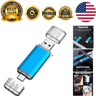 Compact 32GB USB C Flash Drive with Dual Ports for Smartphones & Laptops