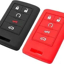 Silicone Key Fob Cover Fit for ATS CTS DTS Escalade ESV SRX STS XTS Corvette Sma