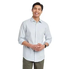 Goodfellow & Co Men's Performance Button-Down Shirt Tie Collared Long Sleeve