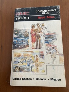 EARLY 1985 GMC Truck " ROAD ATLAS" Pocket Map of United States ,Canada,Mexico