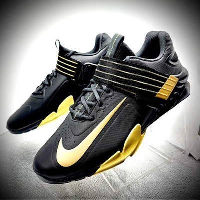 Nike Savaleos Weightlifting Shoes Black Metallic Gold CV5708-001 Men's Size 10.5