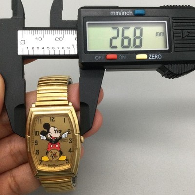 Seiko Womens Watch 27mm Mickey Mouse Gold Tone Stretch 2K03-5009
