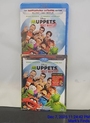 Muppets Most Wanted w/Slipcover Blu-ray/DVD 2014 New Sealed Jim Henson
