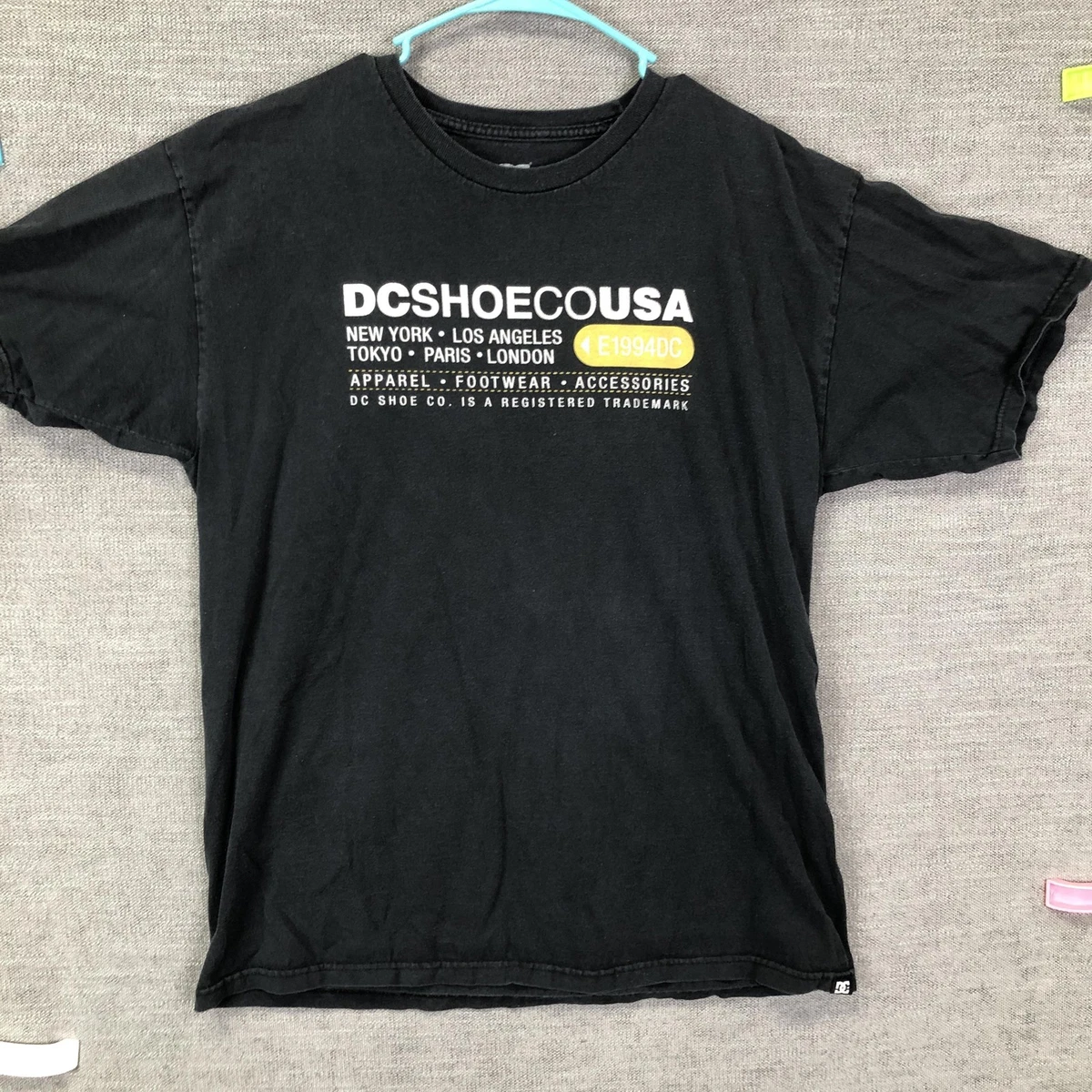 T-shirt Homme DC Shoes - Graphique Skater - Taille L - Violet - Occasion Très Bon état