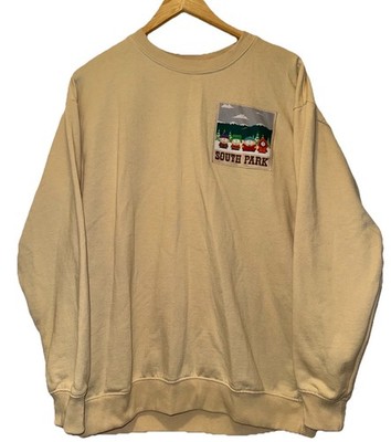 South Park Crewneck Sweatshirt Mens M Beige Graphic Cartoon TV Show B5#4