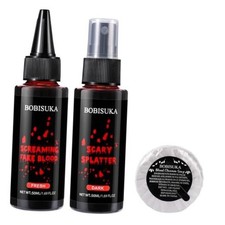 3PCS Fake Blood Set - Dark Fake Blood Spray, Dripping Fresh  Dark Spray
