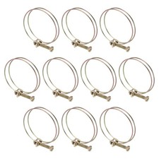 10Pcs 62-66mm Adjustable Double Wire Hose Clamp for Pump Hose