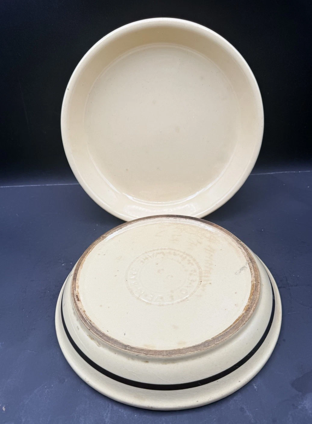 Set Of Two Antique Yellow Ware Dishes, 9" Pie Plates
Opens in a new window or tab