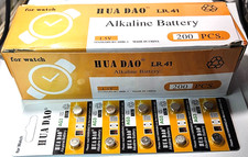 200 PACK LR41 1.5V ALKALINE BATT. GREAT EXP 12/31 192 392A AG3 FREE SHIPPING