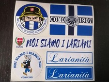FOGLIO con 6 ADESIVI STICKERS CURVA OVEST COMO ULTRAS HOOLIGANS ORIGINALI 