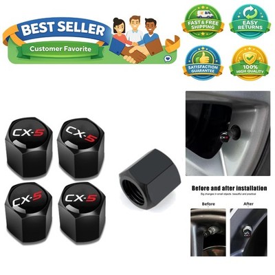 Universal Fit Leak-Proof Tire Valve Caps - Elegant Black Caps for Cars & Bikes