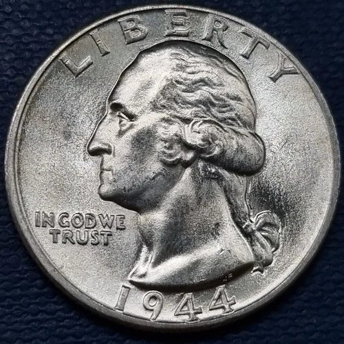 1944 D Washington Quarter 25c Silver BU UNC GEM Brilliant Uncirculated #97119