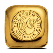 1 oz Perth Mint Cast Gold Bar (New) 5336.84 per troy oz