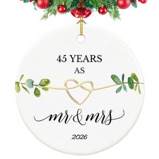 45th Anniversary Ornament, Gifts for 45 Year Wedding Anniversary, 45th Weddin...