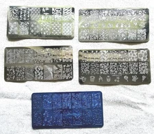 5 Libiuty Nail Stamping Plates Stainless Steel 006, 007, 008, 009, 010 