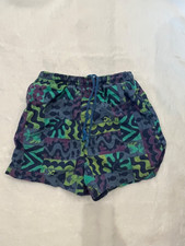 VTG 80s 90s Kids Toddler Abstract Retro Surf Beach Cotton Shorts Size 4T