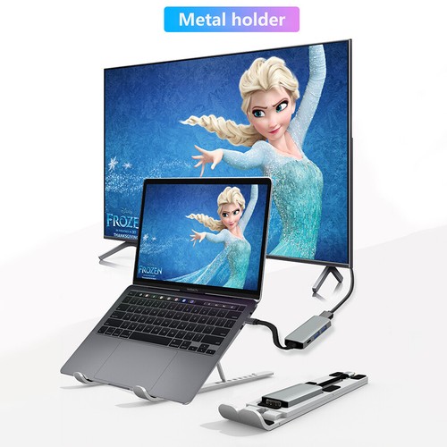 Foldable Aluminum Laptop Stand For Desk Portable Laptop Riser Laptop Holder - Picture 8 of 12